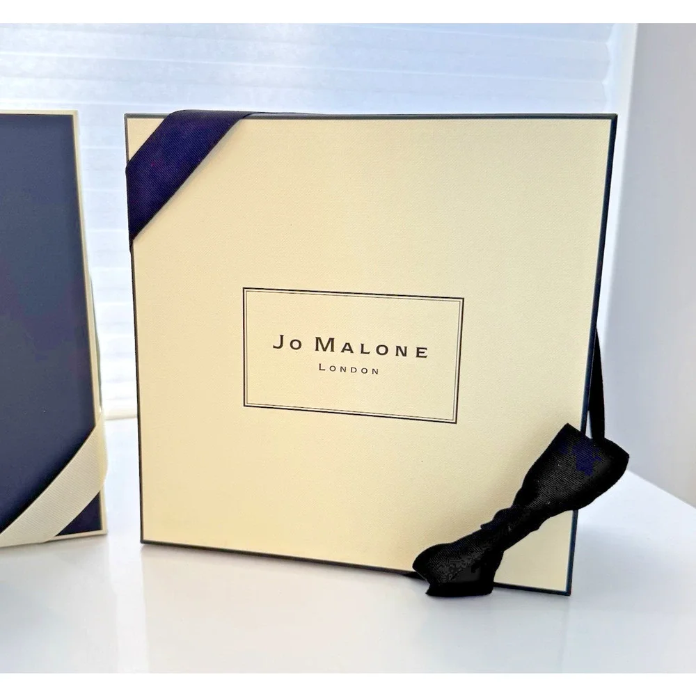 Lot of 3 JO MALONE LONDON Gift Storage Keepsake Boxes with Ribbons Cream Black